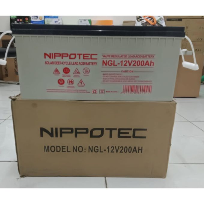 Nippotec Solar Battery – 12V 200Ah 20hour