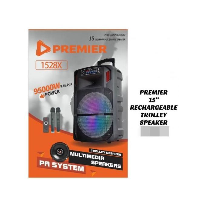 Premier 15 – Inch Rechargeable Trolley Church Speaker Pa