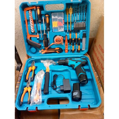 Makita 12V Cordless 2 Battery Electric Drill with LED Tool Set