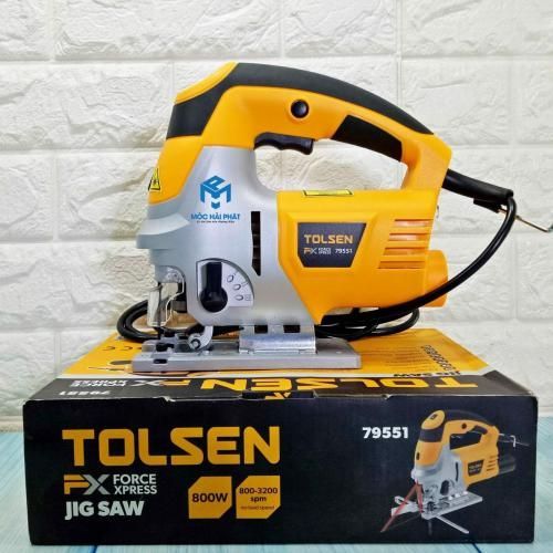 Tolsen Jigsaw 800W Heavy Duty & Free Blades & Laser Guide Tolsen