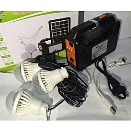 Solar Lighting System with 3 Bulbs and Panel