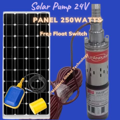 RUTANPUMP Complete 24V 50m Lift Deep Well Pump Submersible Solar