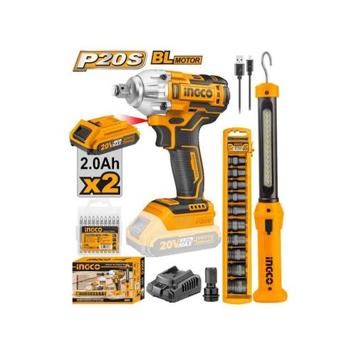 Ingco Cordless Impact Wrench Combo Kit – Brushless