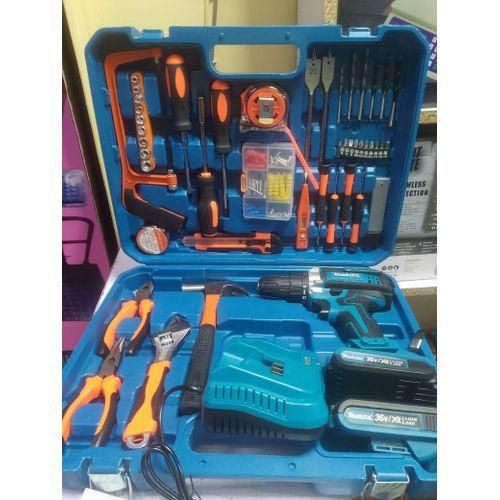 Makita Cordless Drill 47PC Tool Set 36V with 2 Batteries
