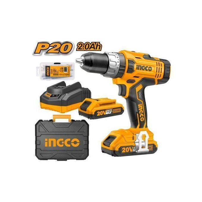 Ingco Lithium – Ion Cordless Drill 20V with Impact Hammer