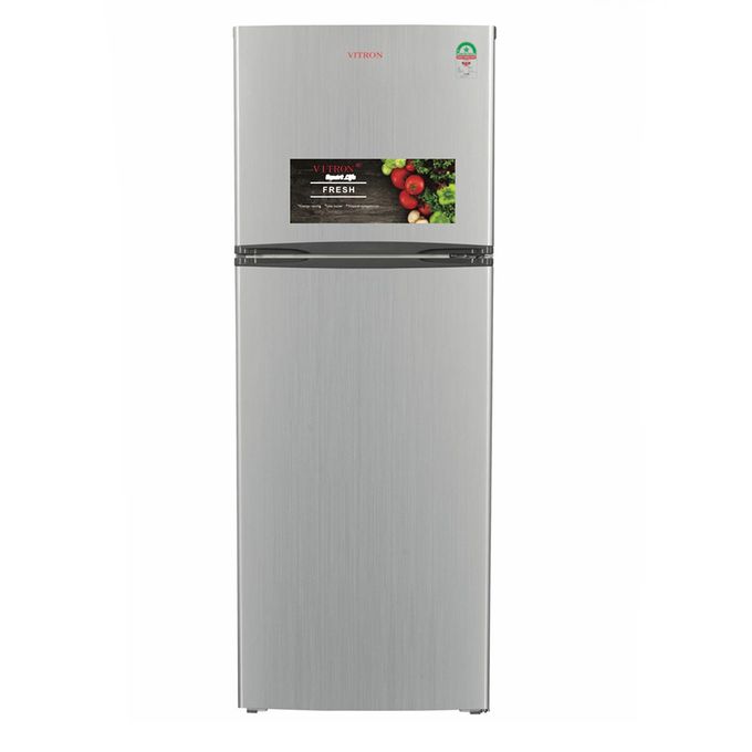 Vitron VNR269DS 269L Double Door Fridge – Silver Hairline