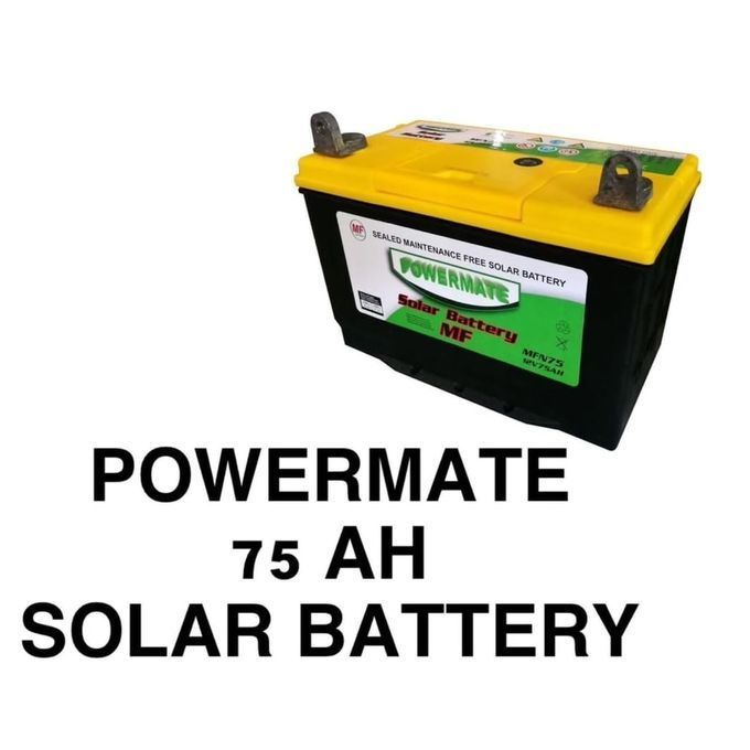 Powermate 75Ah Solar Battery Dry Cell Maintenance Free