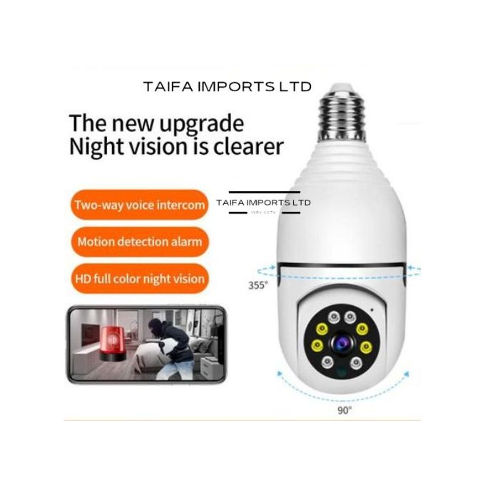 360° Panoramic PTZ Bulb CCTV Security WiFi IP Camera - Image 2